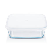 BOROSIL GLASS SQAURE BAKING DISH WITH PLASTIC LID 800ML