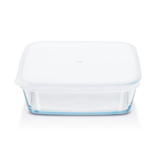 BOROSIL GLASS SQAURE BAKING DISH WITH PLASTIC LID 800ML dimensions