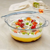 Borosil Deep Round Casserole with Flat Lid 2.5 L