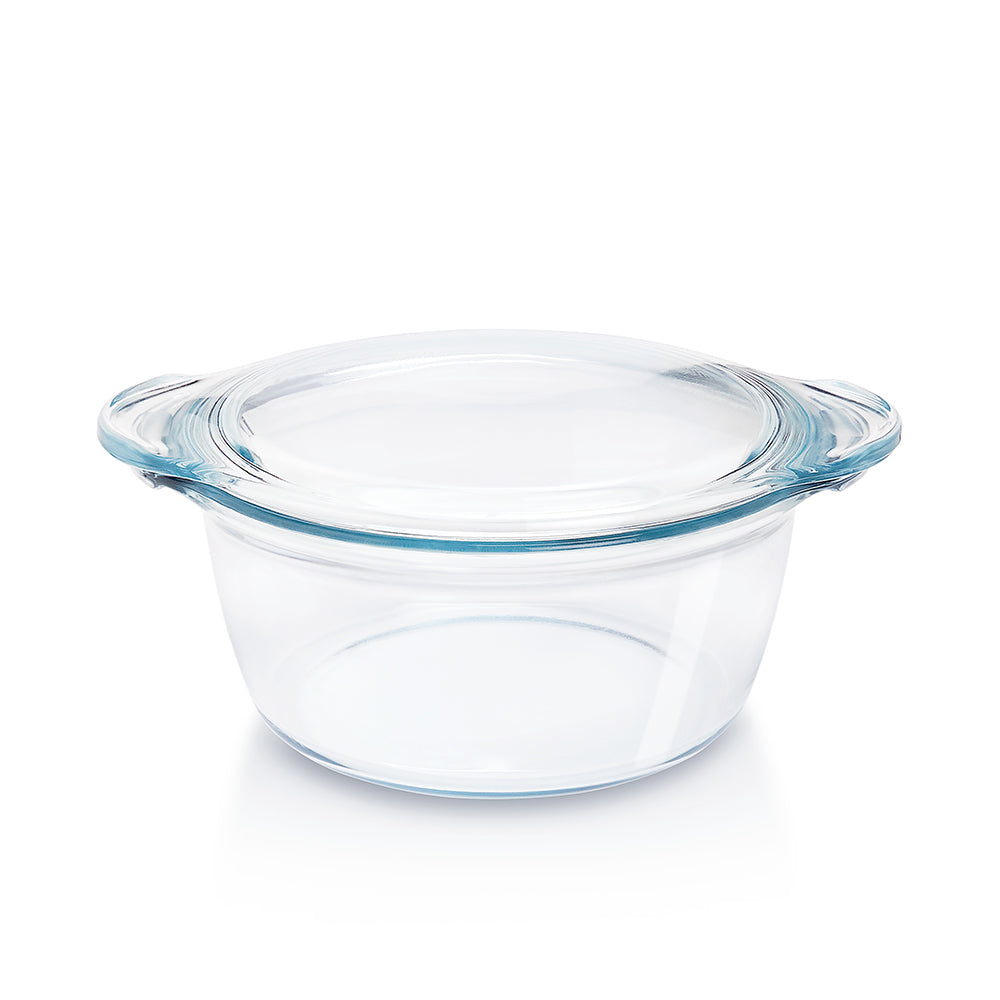 BOROSIL DEEP ROUND CASSEROLE WITH FLAT LID 2.5 L