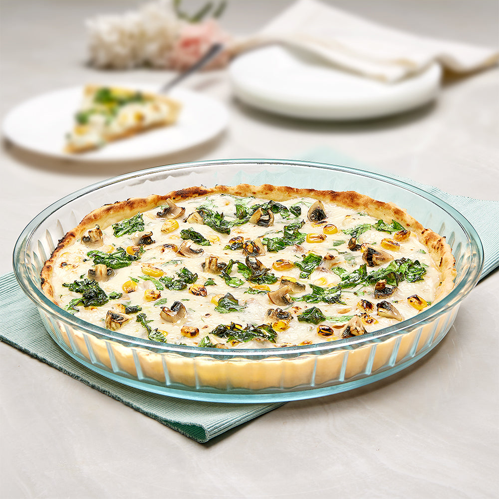 BOROSIL FLUTED GLASS BAKING DISH 1.2 LITRE