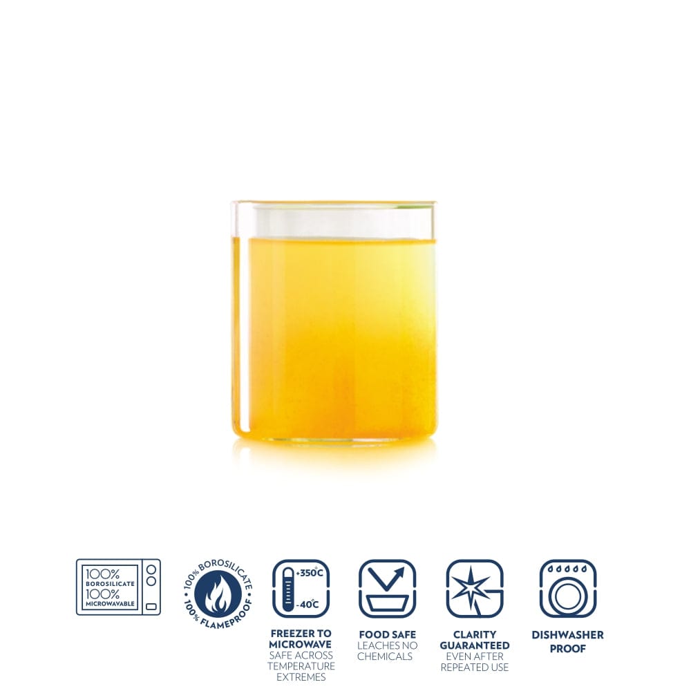 BOROSIL VISION GLASS SQUAT 295ML  6PCS SET
