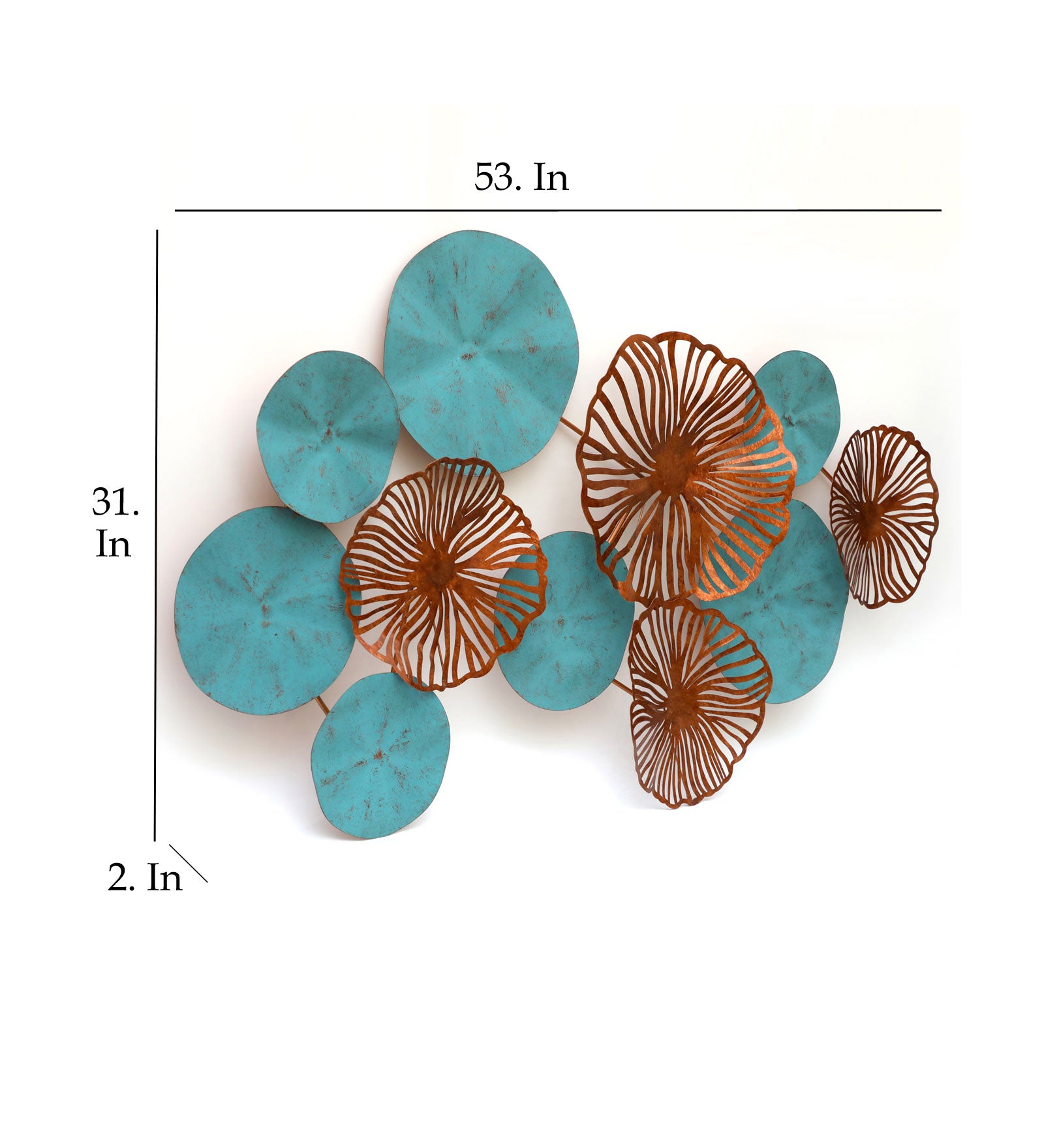 Vedas W-Blue Flower Wall Decor Led