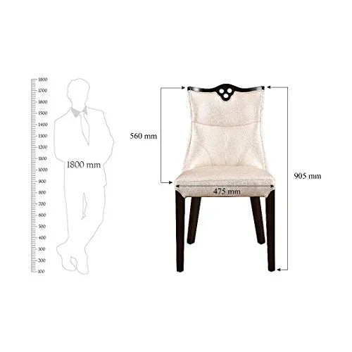 Alston Solidwood Dining Chair Set of 2 in Ivory Colour - HomeTown