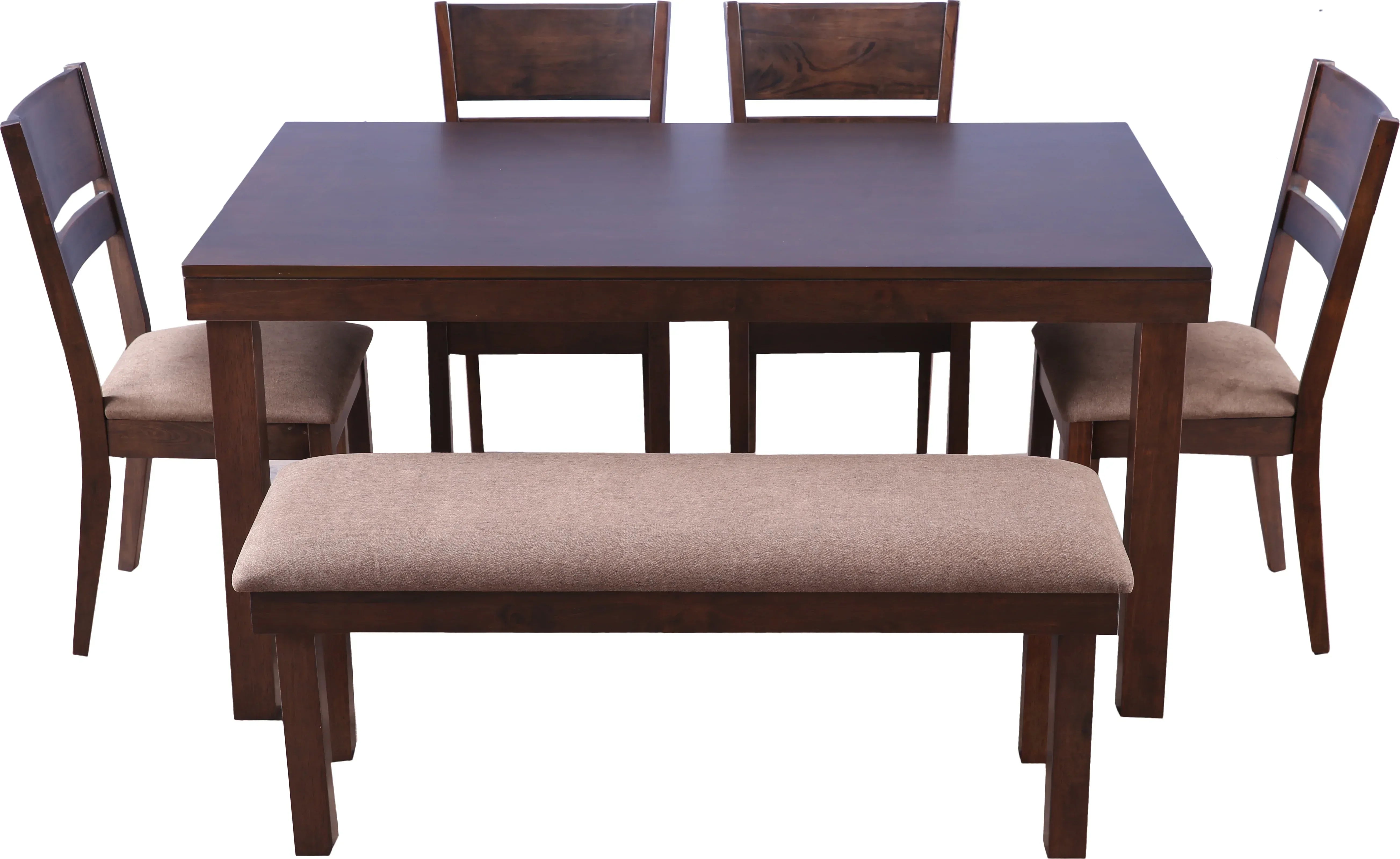 Hopton Solidwood Dining Set in Walnut Colour - HomeTown