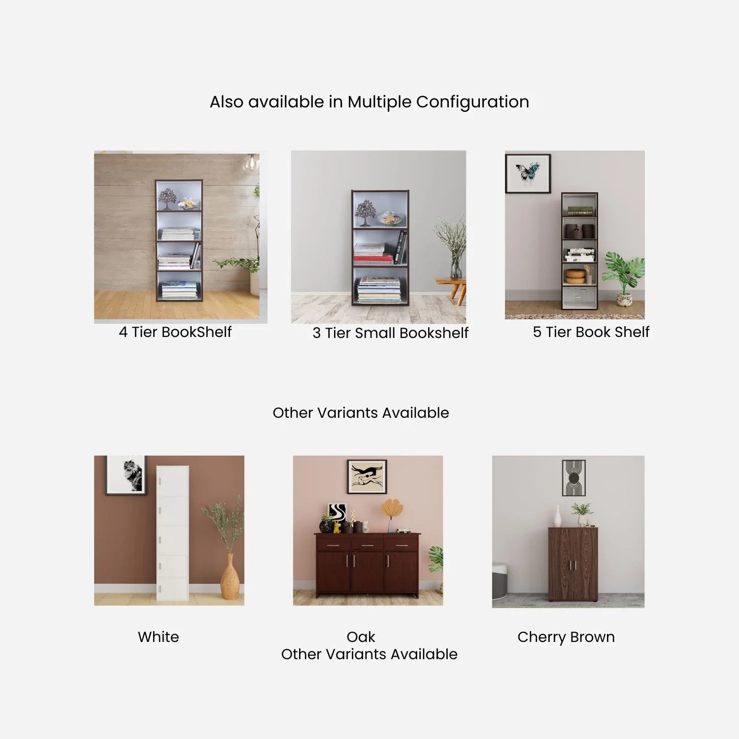 Mezzola Engineered Wood 3 Tier Bookshelf Large in Wenge Colour - HomeTown