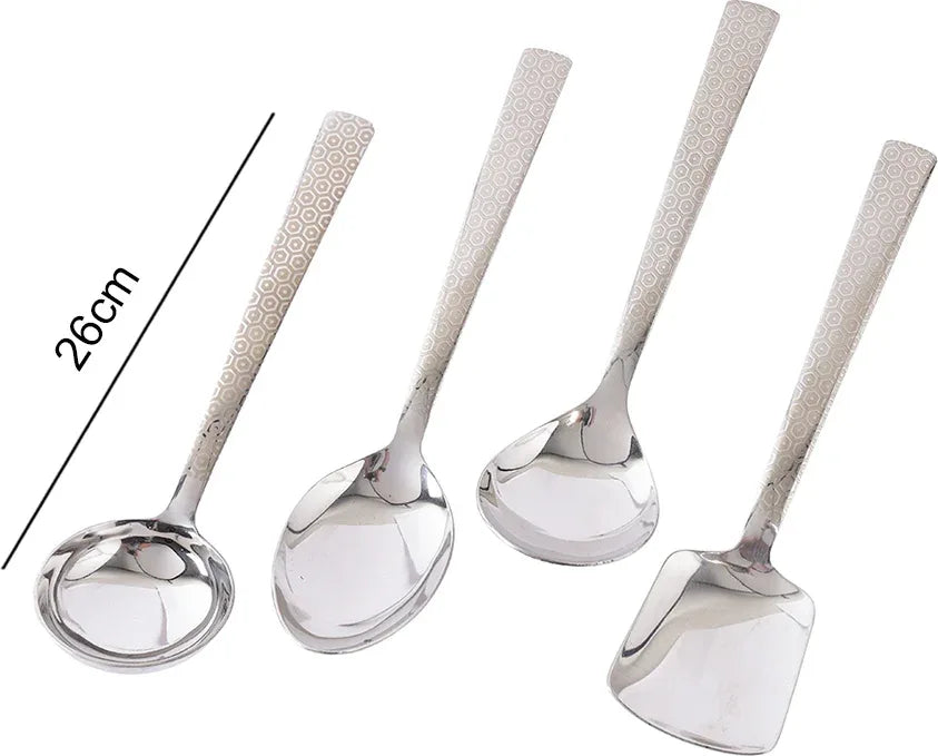 FNS Elite Stainless steel Serving Spoon Set of 4 in Silver Colour - HomeTown