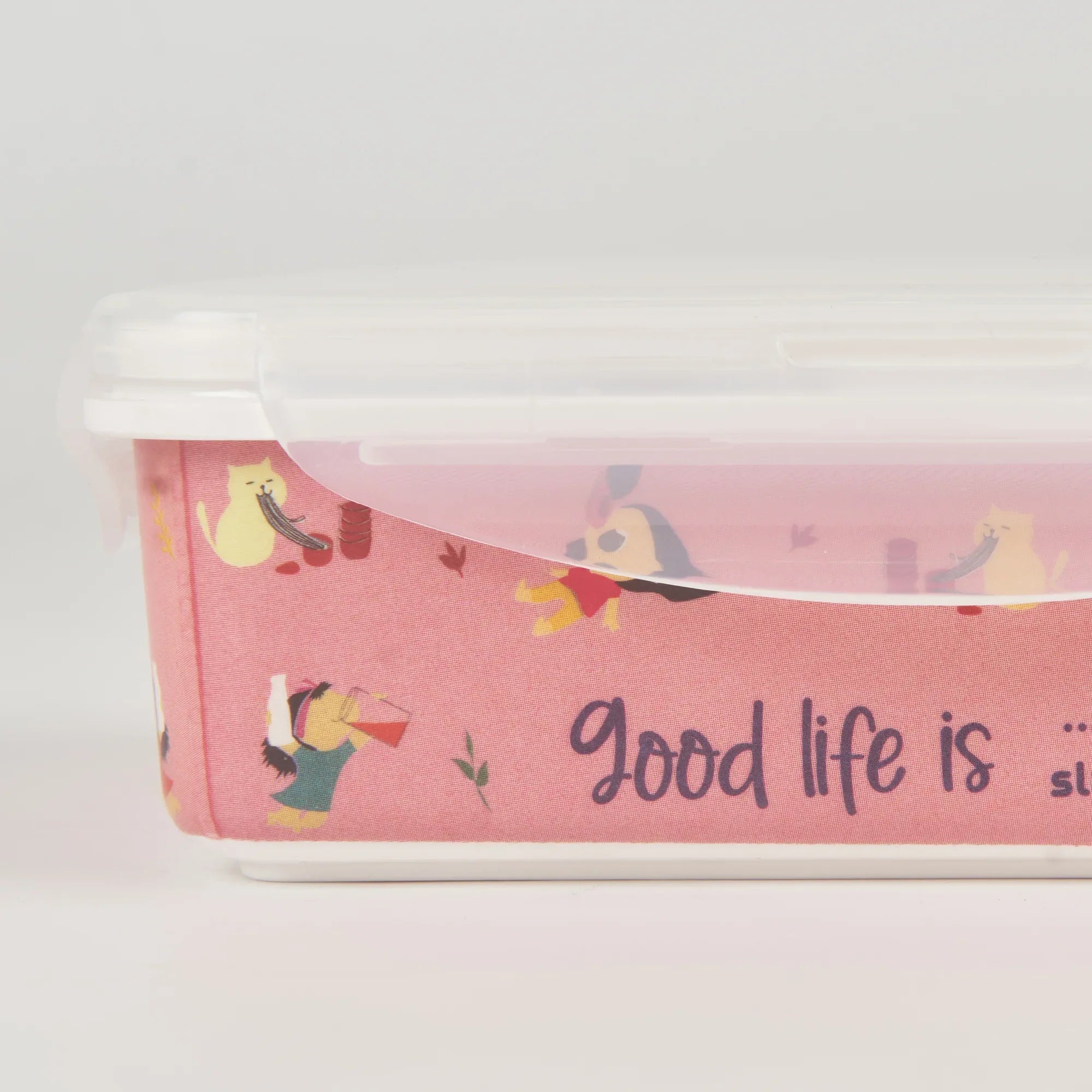 Good Life Melamine Rectangular Lunch Box Large Set of 2 in Multi Colour - HomeTown