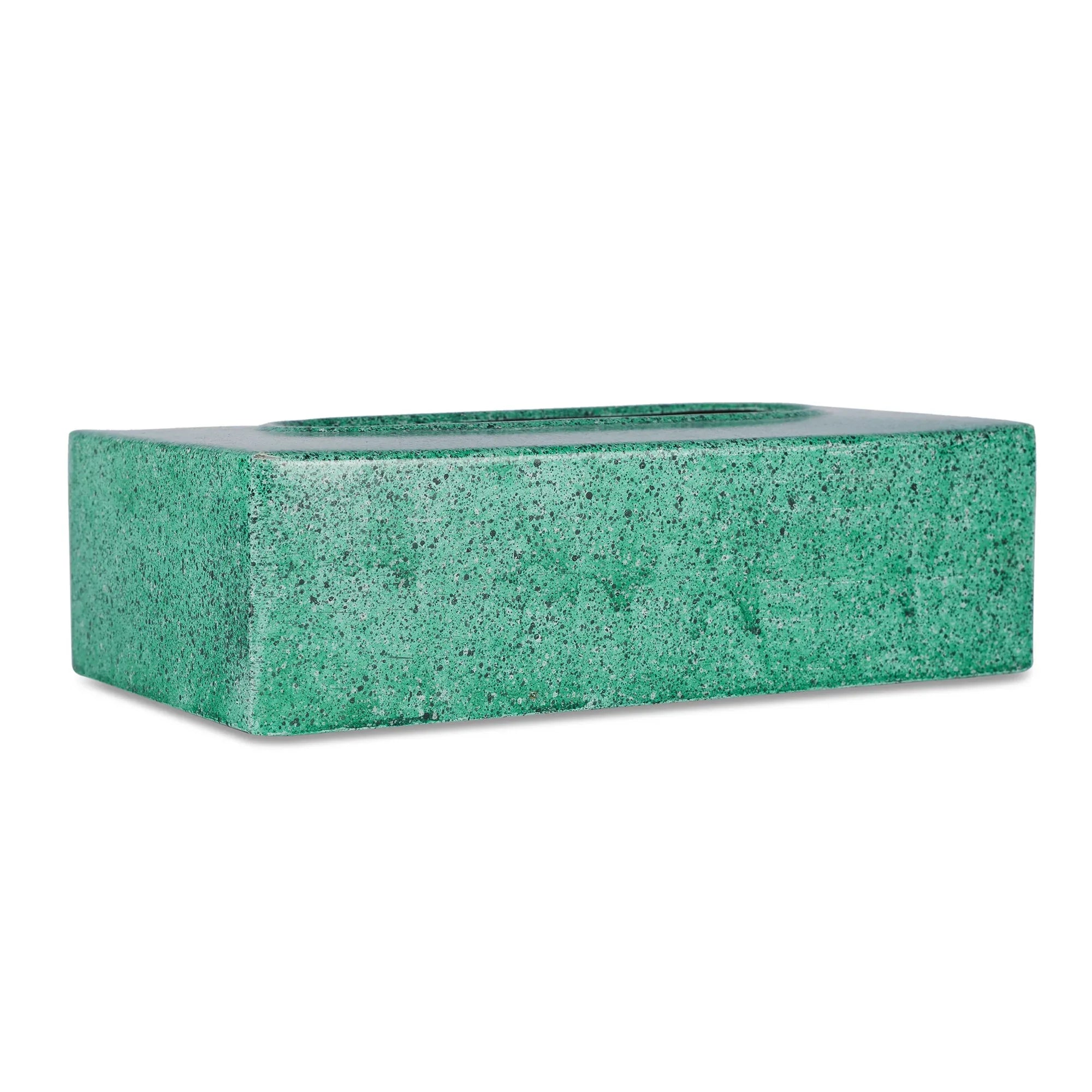 Nora Metal Sprinkle Finish Tissue Box Cover in Turq Colour - HomeTown
