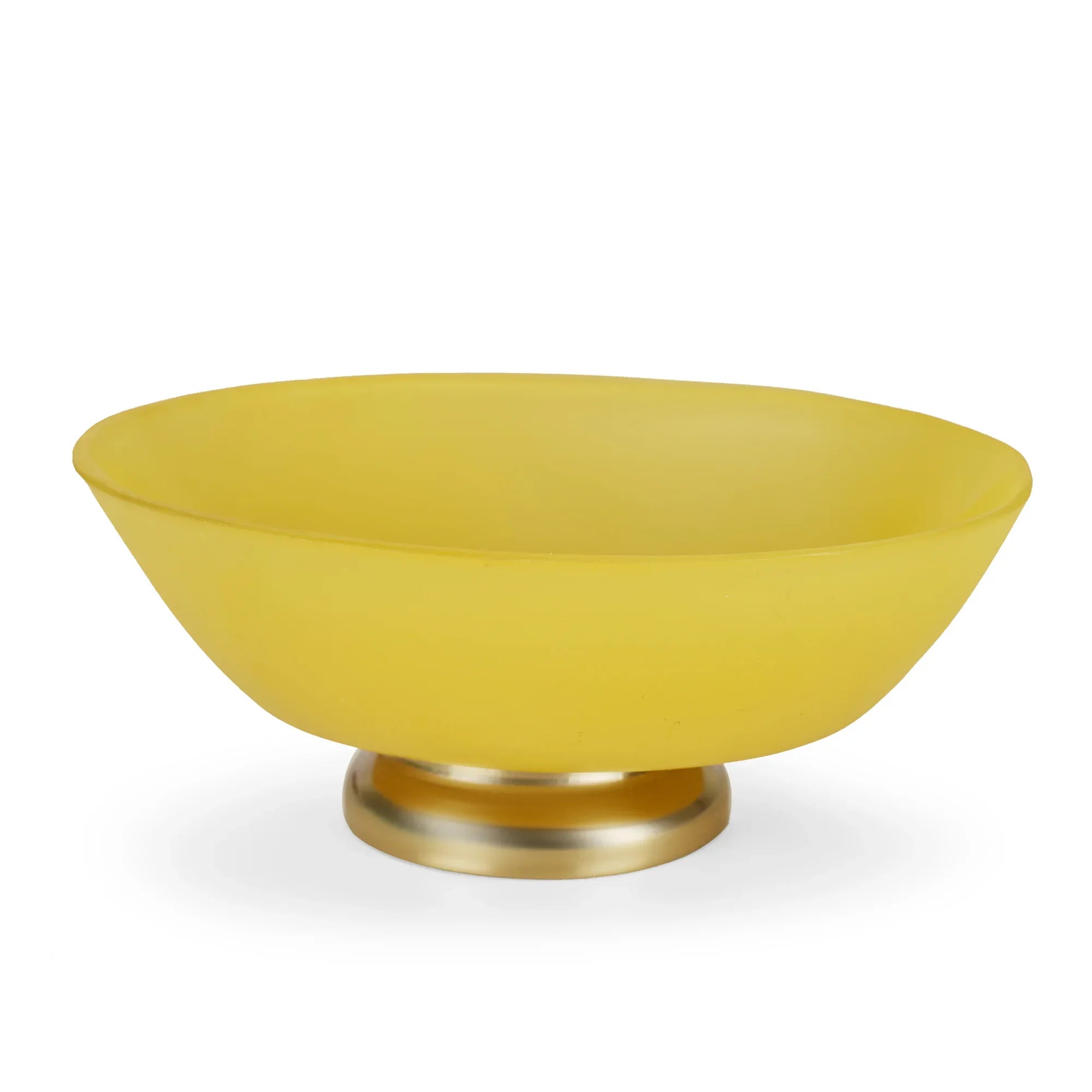 Emilia Glass Frosted Colored Soap Dish in Yellow Colour - HomeTown