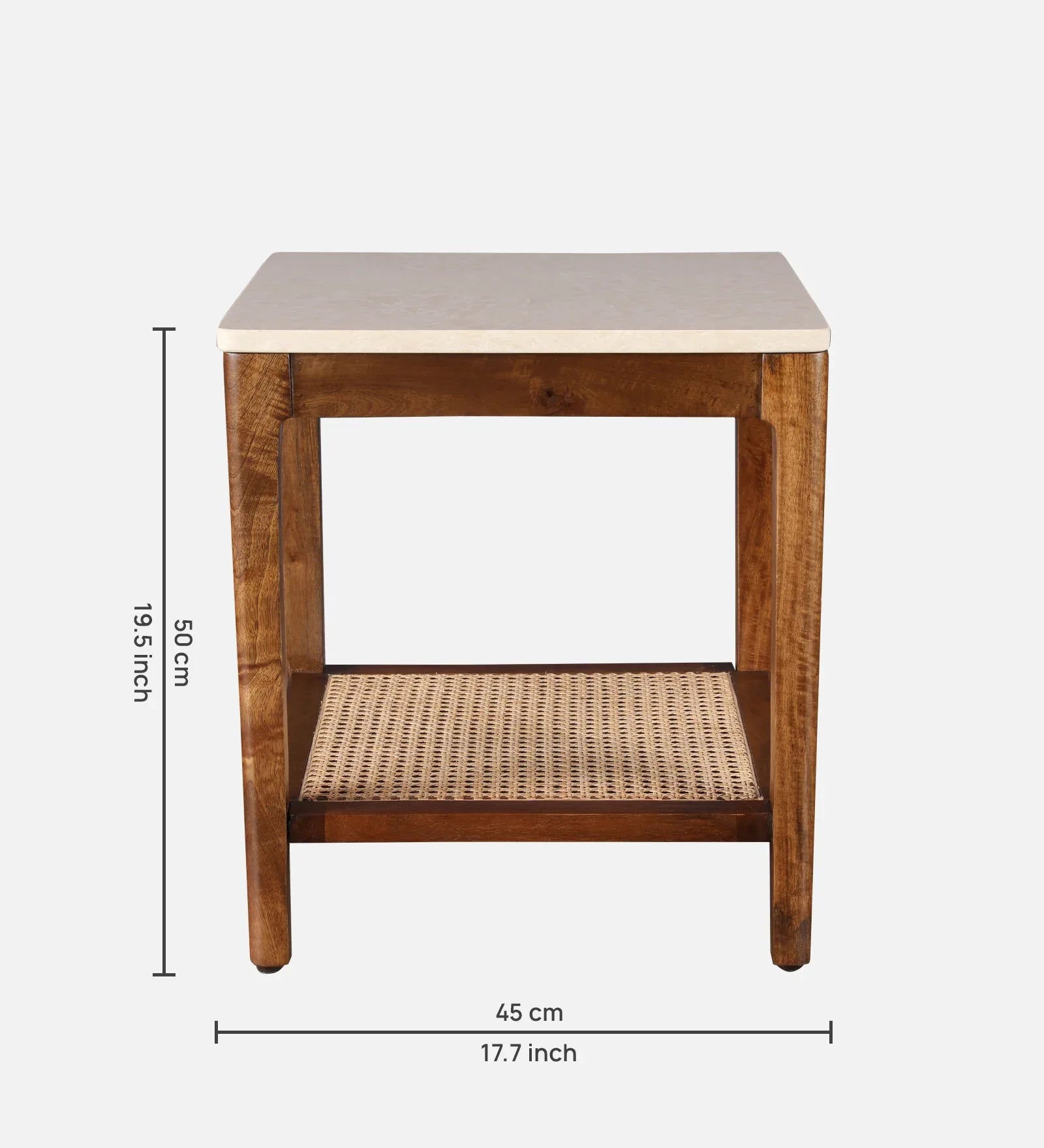 Siam Acacia Wood Side Table in Beige Colour - HomeTown