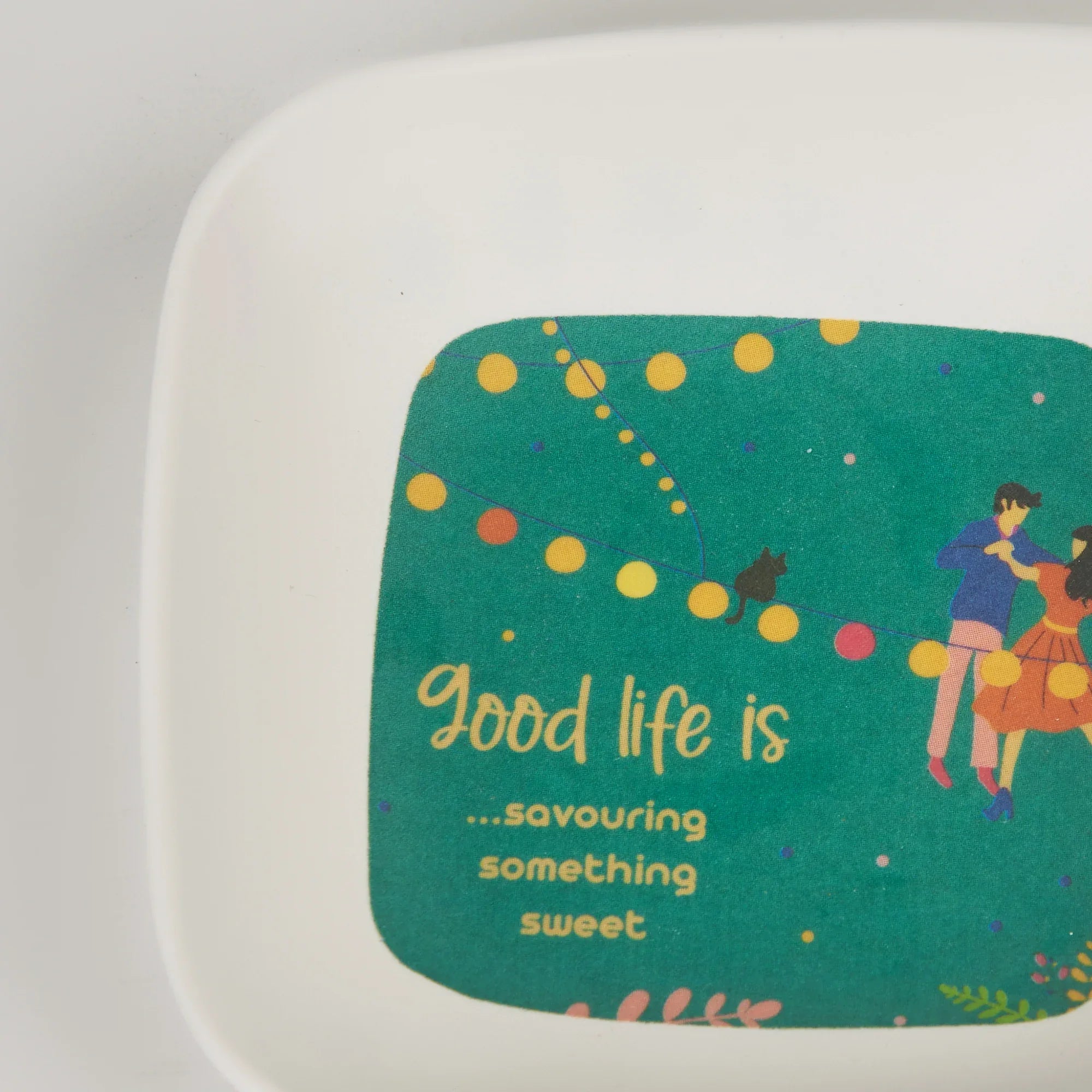 Good Life Melamine Snack Plate Set of 6 in Multi Colour - HomeTown