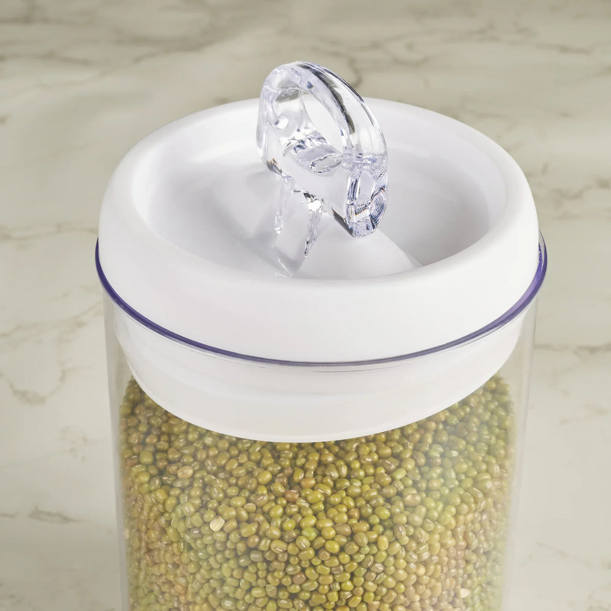 Robusto BPA Free Easy Lock Round Container 1700ml in Transparent & White Colour - HomeTown