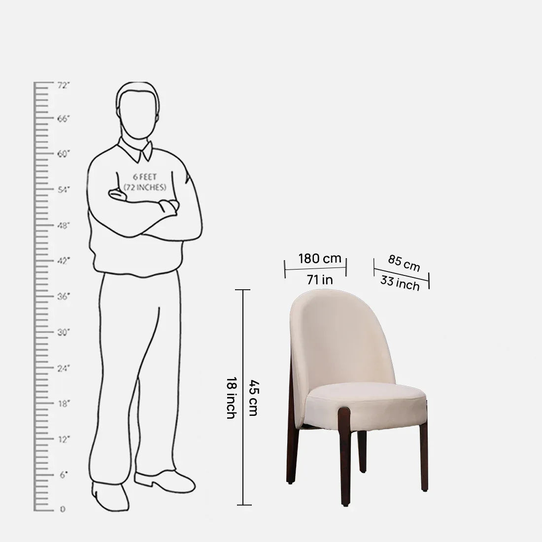 Cressida Solidwood Dining Chair Set Of 2 in Walnut Colour - HomeTown