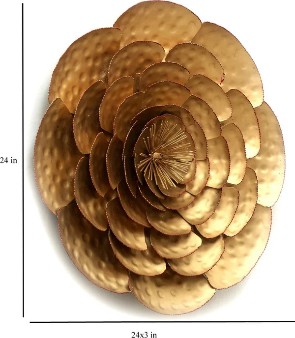 Wall Decor Metal Flower Of Fire Medium by Vedas dimensions