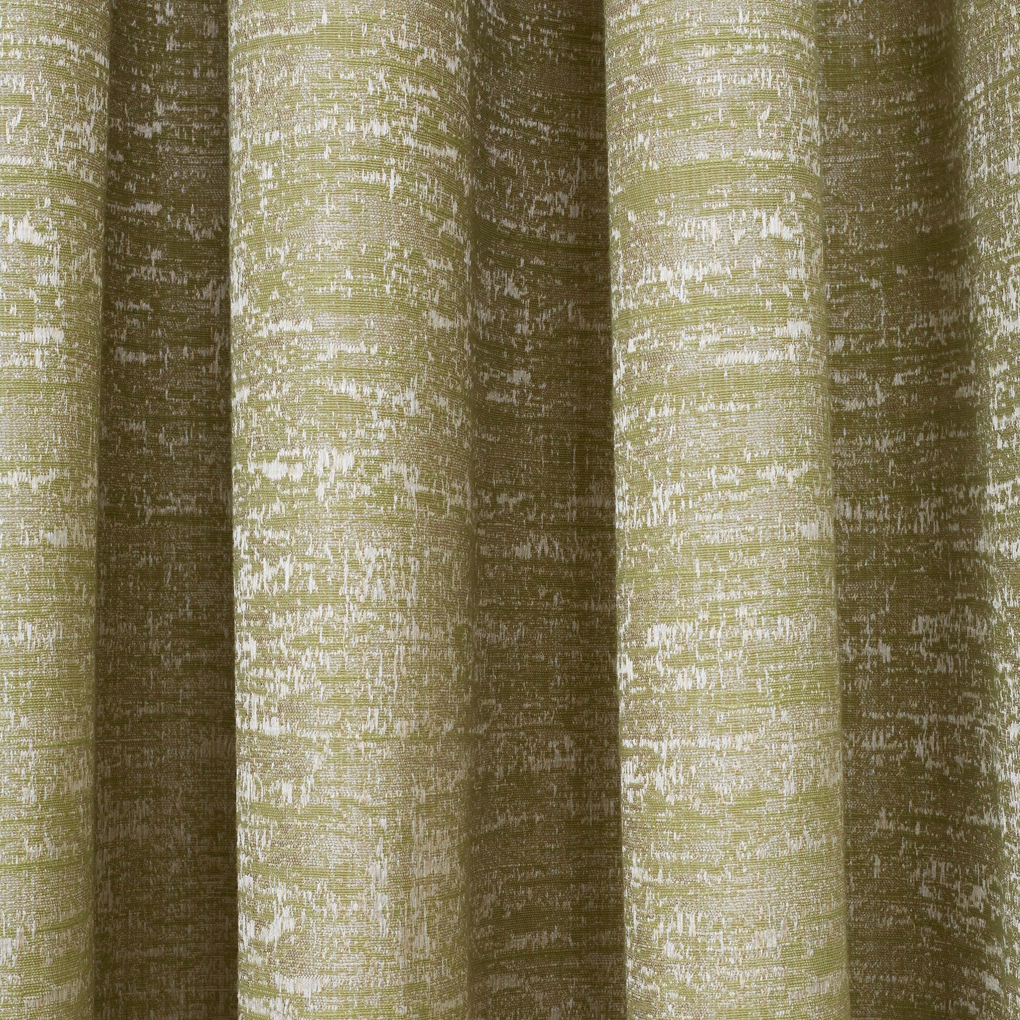 Amour Set of 2 Solid Jacquard Dim Out Curtains 7 Feet in Olive Colour - HomeTown