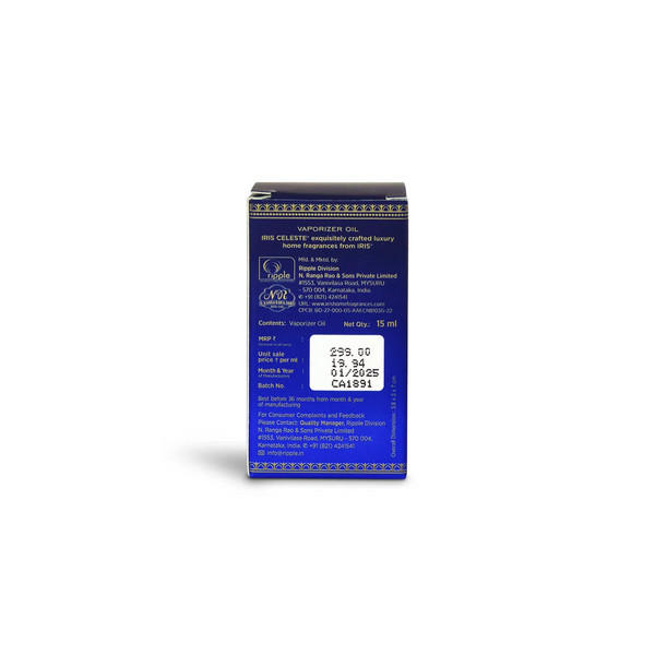 Iris Celeste Vaporizer Oil 15ml Lavender Frost - Essential Oil Vaporizer Refill dimensions