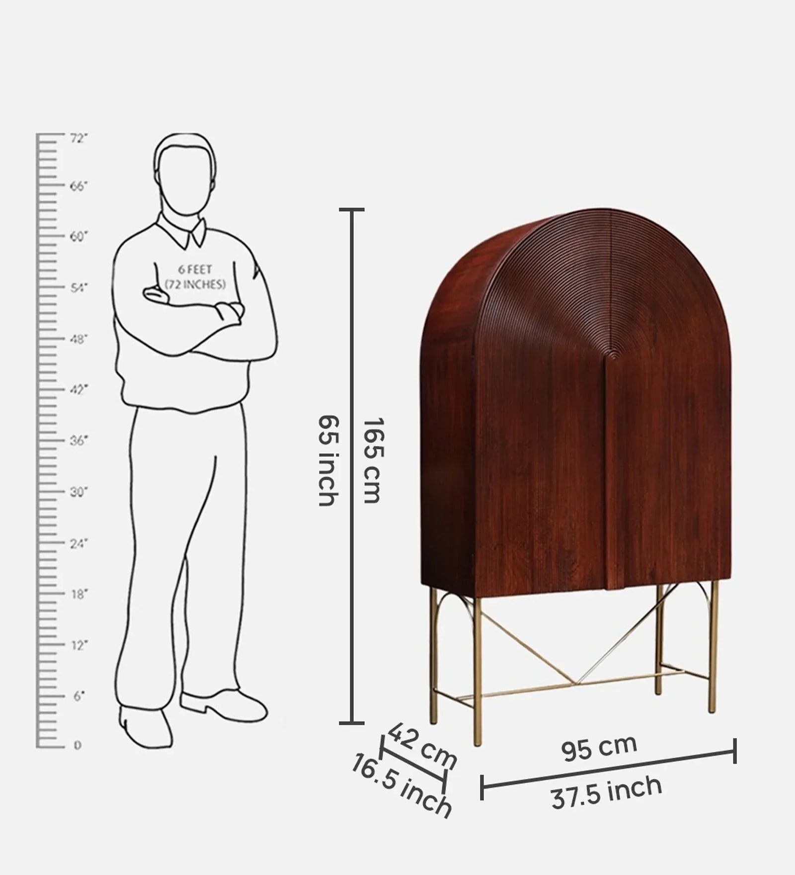 Cressida Solidwood Bar Unit in Walnut Colour - HomeTown