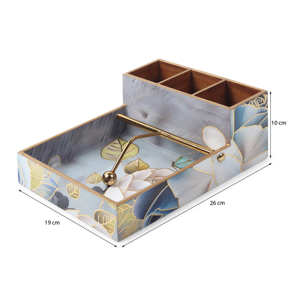 De Massion Azure Whisper Cutlery and Tissue Holder dimensions