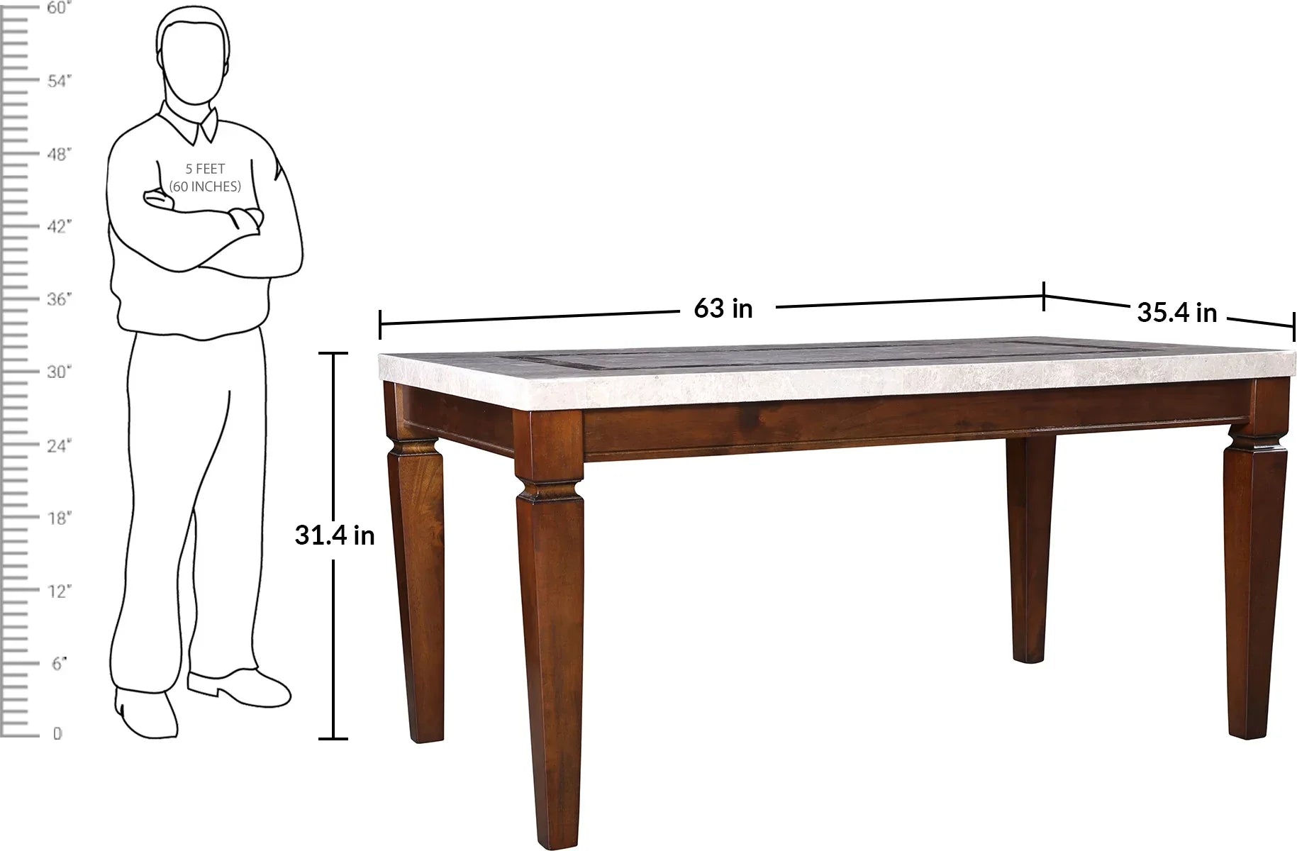 Room Standard Size Dining Table For Seater Standard Round Table
