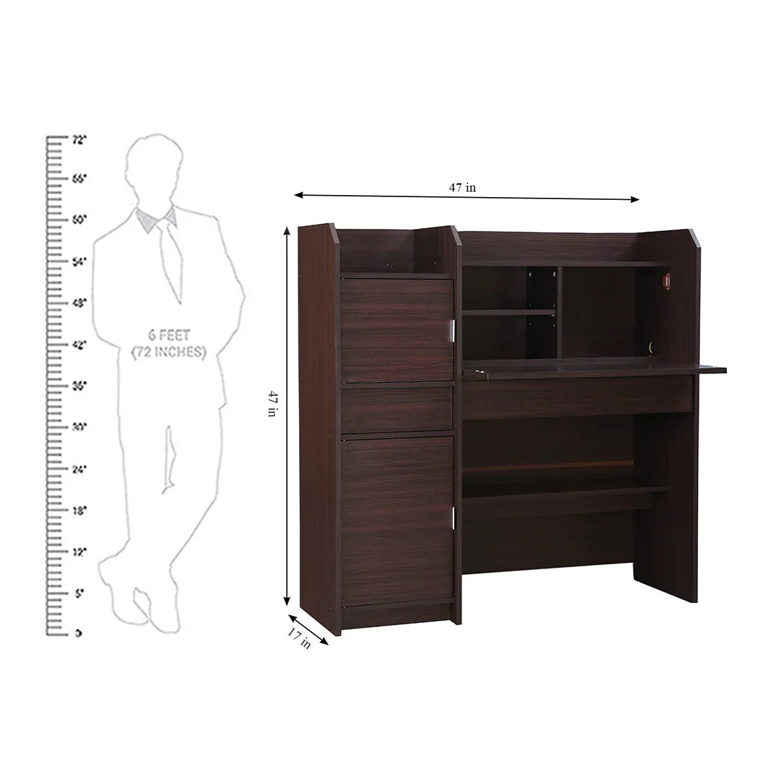 Florence Study Table in Honey Colour - HomeTown