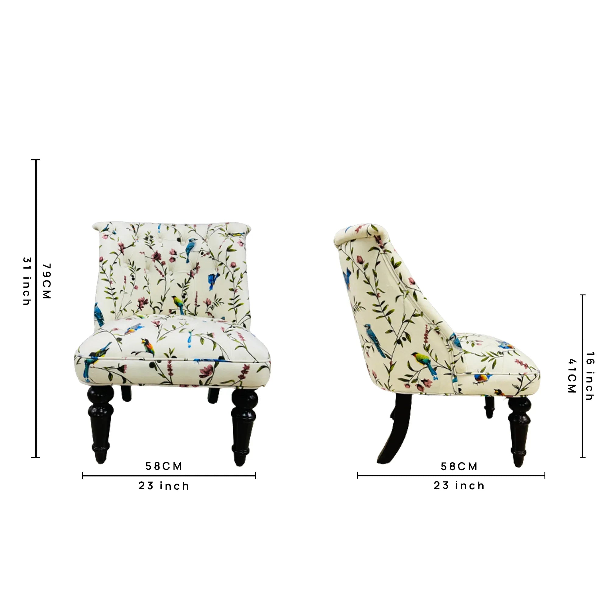 Seine Fabric Accent Chair in Beige Colour - HomeTown