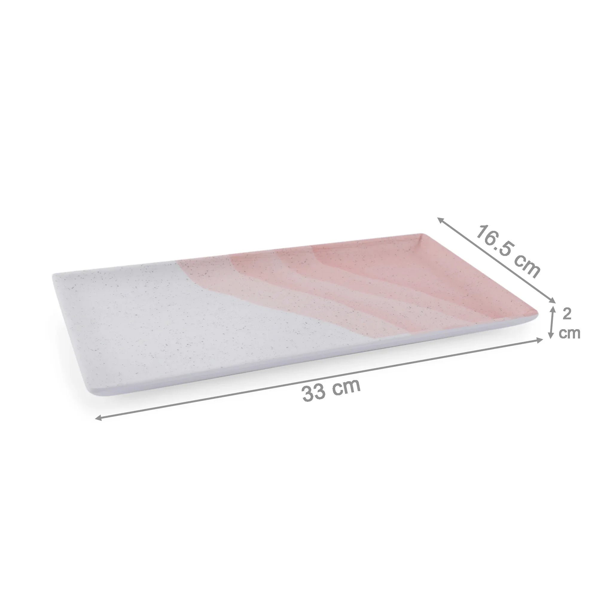 Emilia Melamine Speckles Platter Large in Pink Colour - HomeTown