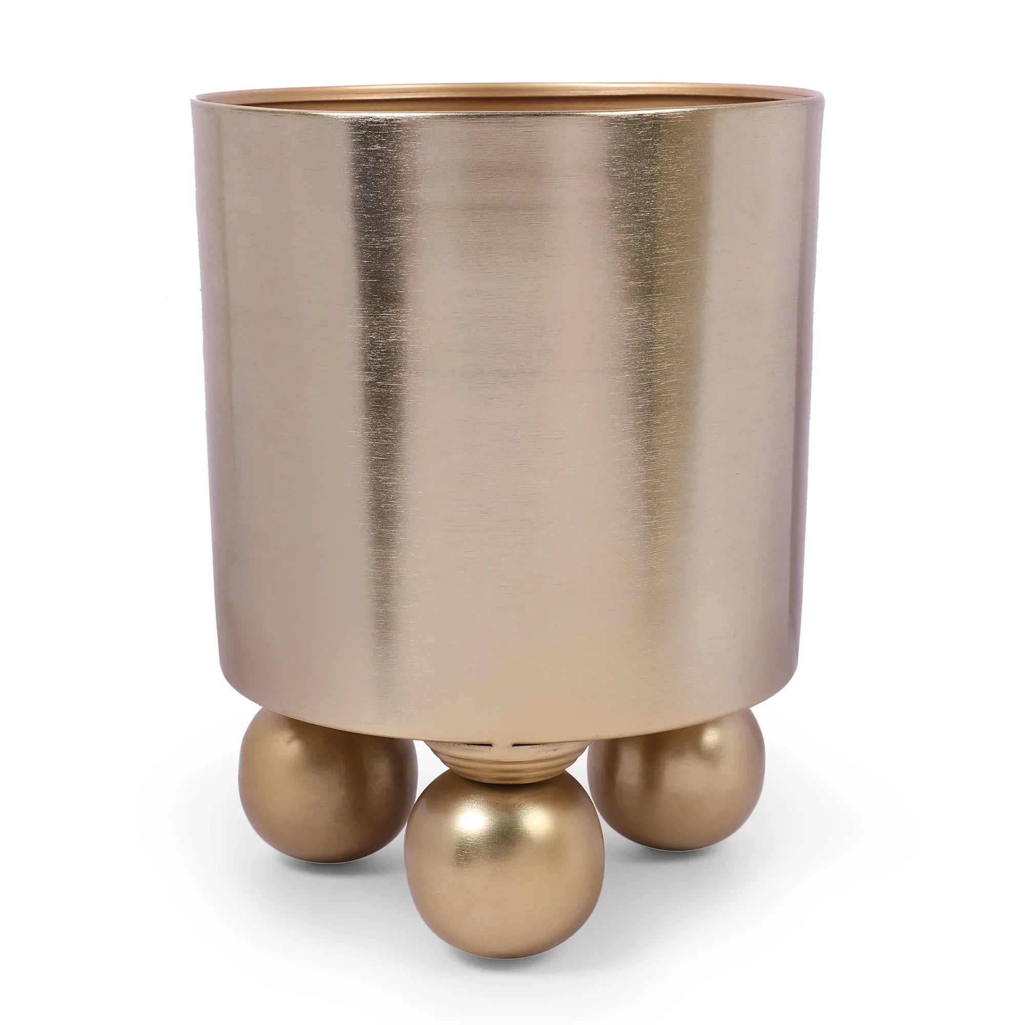 Cosmos Metal Planter 25 cm in Gold Colour - HomeTown