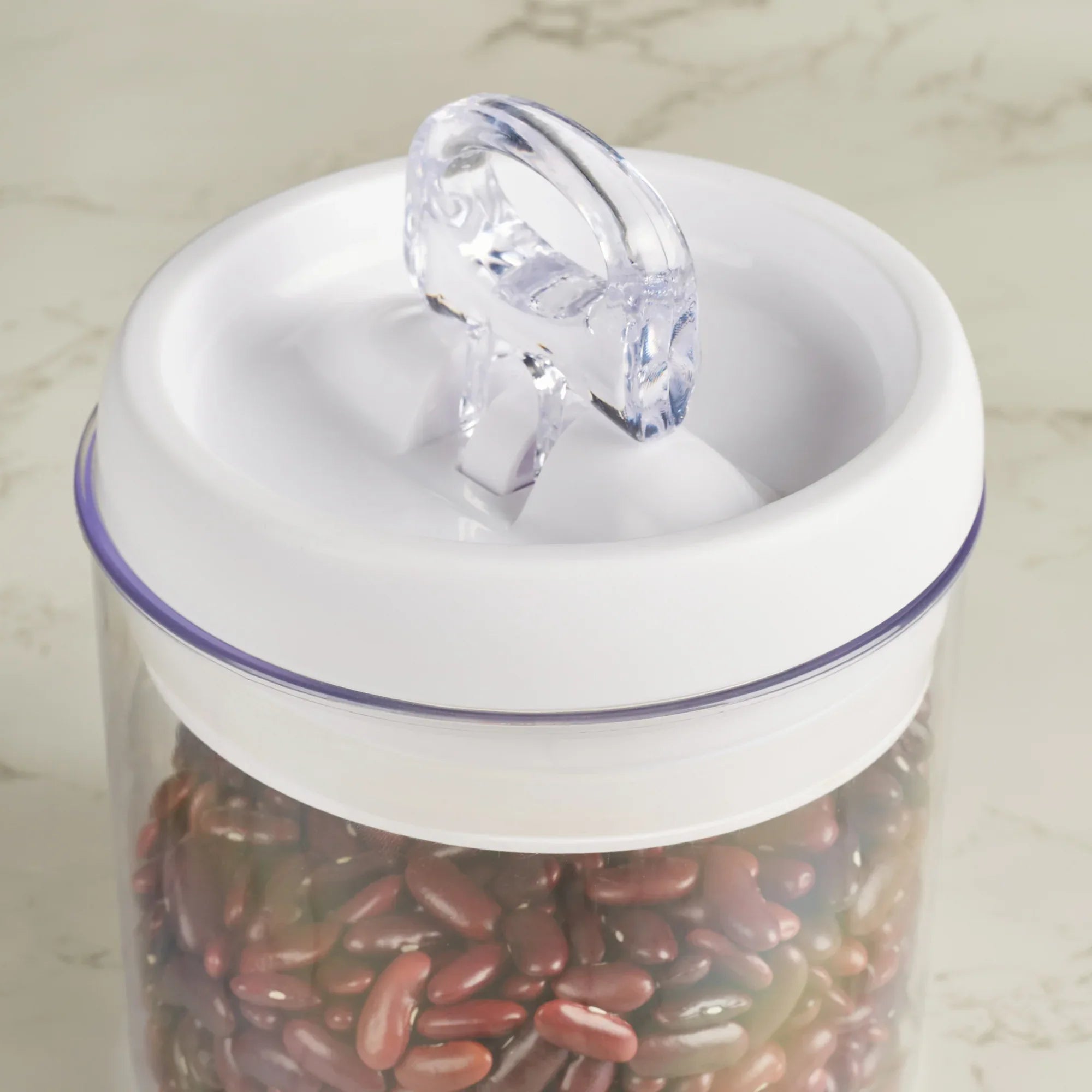 Robusto BPA Free Easy Lock Round Container 1000ml in Transparent & White Colour - HomeTown