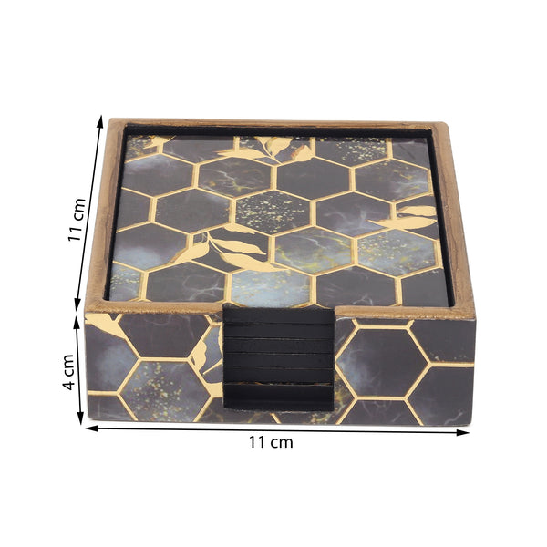 De Massion Gilded Hive Coaster Set of 6 dimensions