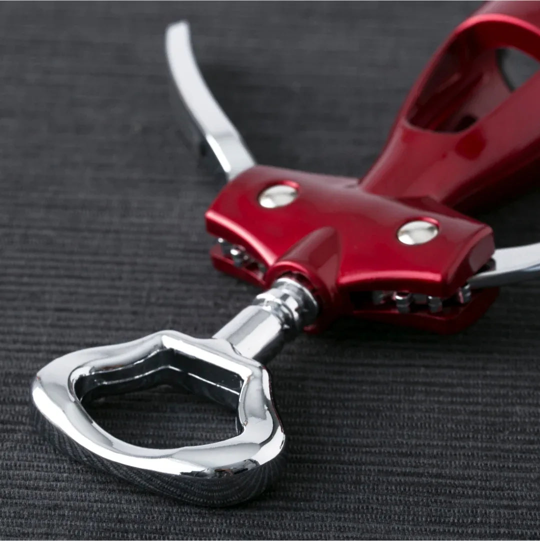 Wine Cork Screw (Wing) Stainless steel Wine Cork Screw in Red Colour - HomeTown