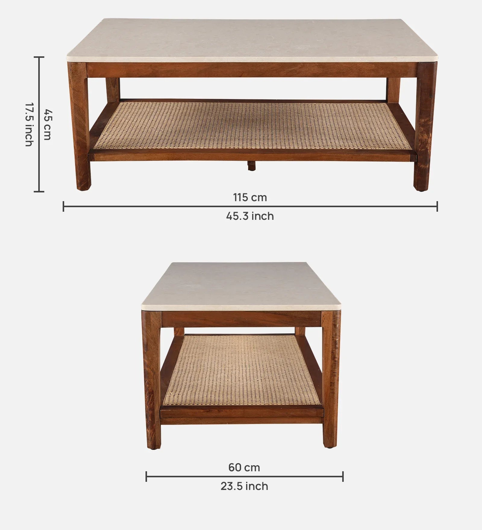 Siam Acacia Wood Center Table in Beige Colour - HomeTown