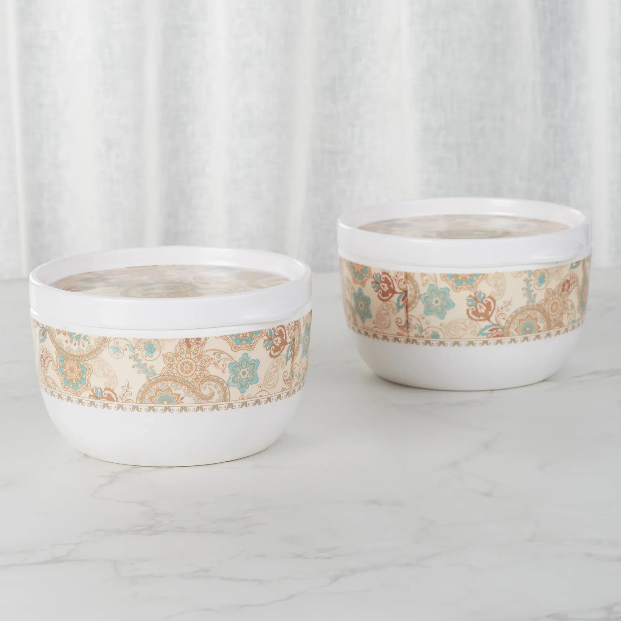 Badami Melamine AirTight Jar Set Of 2 in Multi Colour - HomeTown