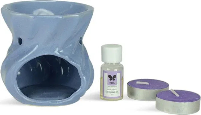 Vapourizer Set Ceramic 5Ml With 2 Tealights in Lavender Colour - HomeTown