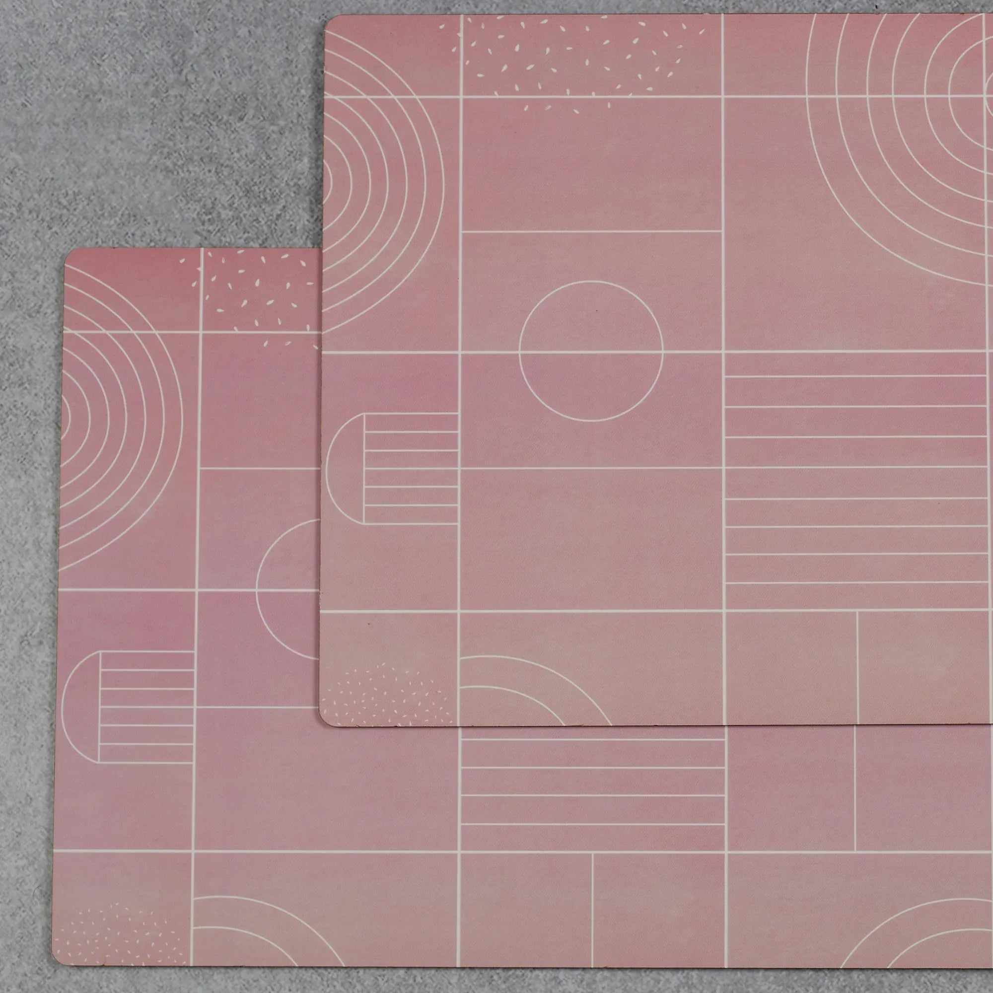 Print Moden Pop Pink Engineered Wood Placemat Set Of 2 in Multi Colour - HomeTown
