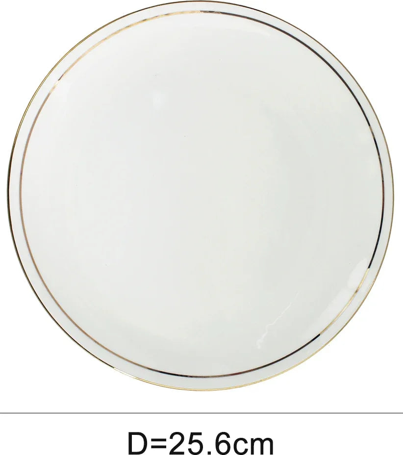 Avril Bone China Dinner Plate 25 Cm in White Colour - HomeTown