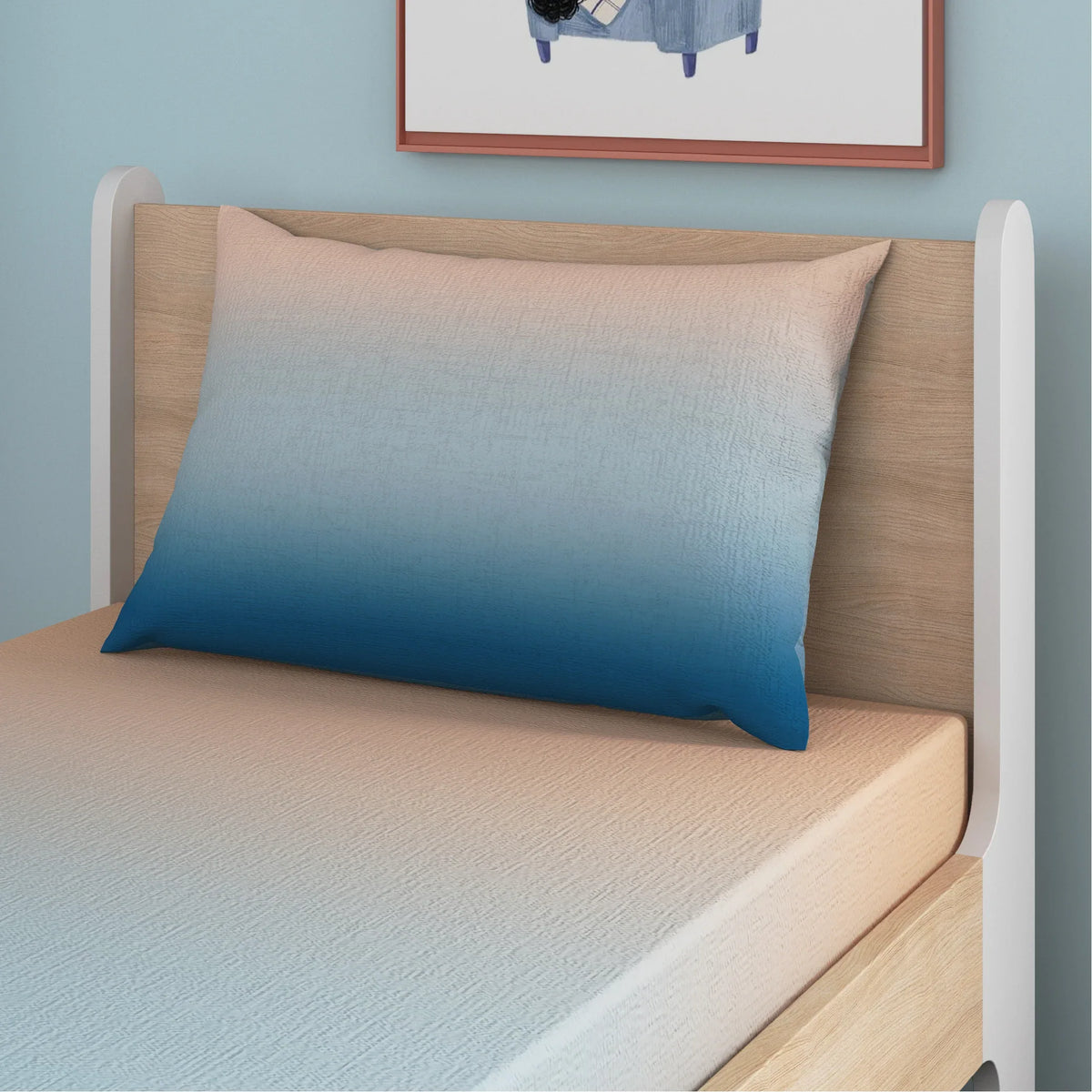 Twilight Bamboo Cotton Single Fitted Bedsheet in Twilight Toned Colour - HomeTown