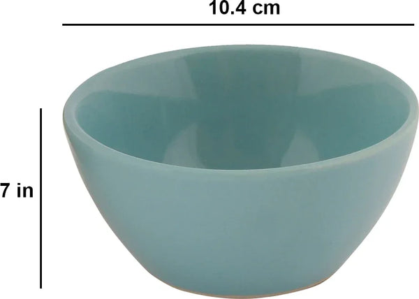 Ceramic Curry Bowl 4 Inch in Blue Colour dimensions