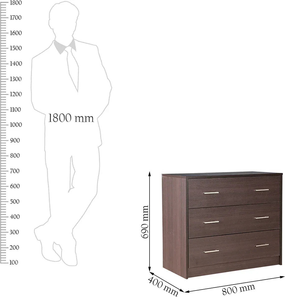 Atlas Engineered Wood Chest of Drawers in Beech Colour - HomeTown