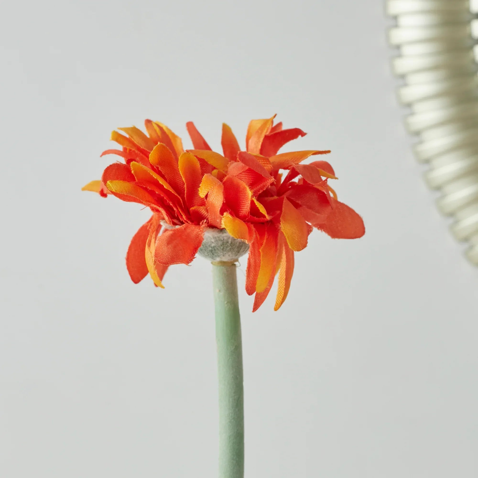 Crimson Gerbera Artificial Floral Stem 50Cm in Orange Colour - HomeTown