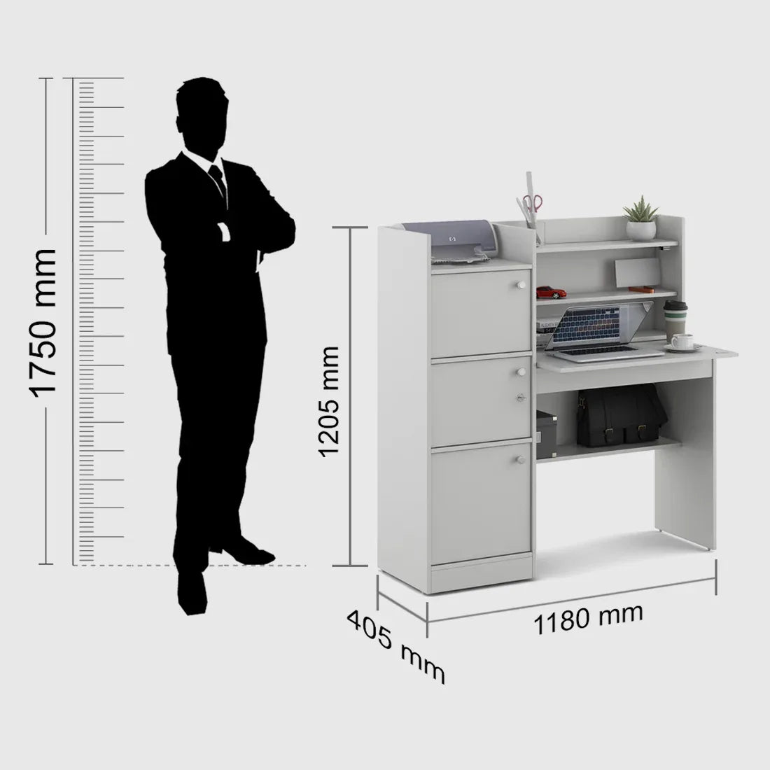 Venus Study Table in White Colour - HomeTown