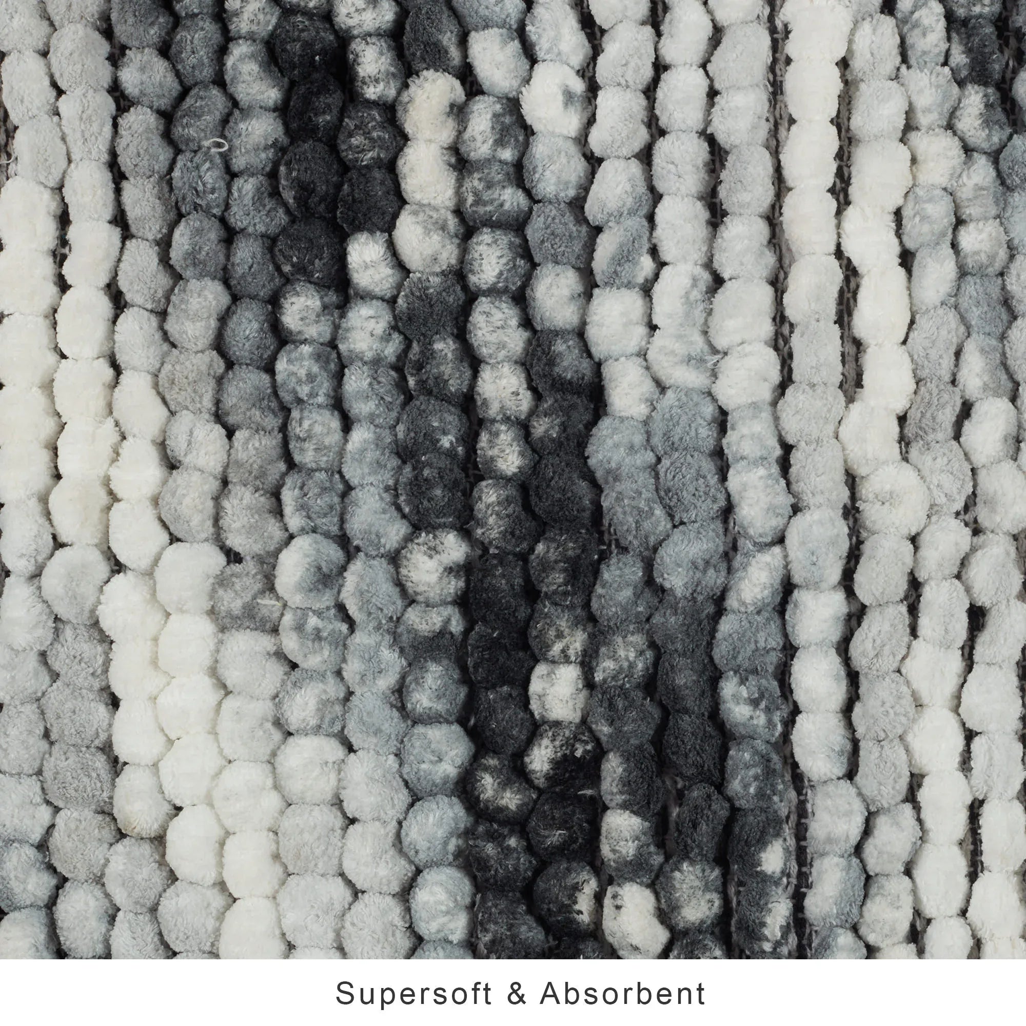 Emilia Micro Chenille Multipurpose Loop Bath Mat 40x60 Cm in Charcoal Colour - HomeTown