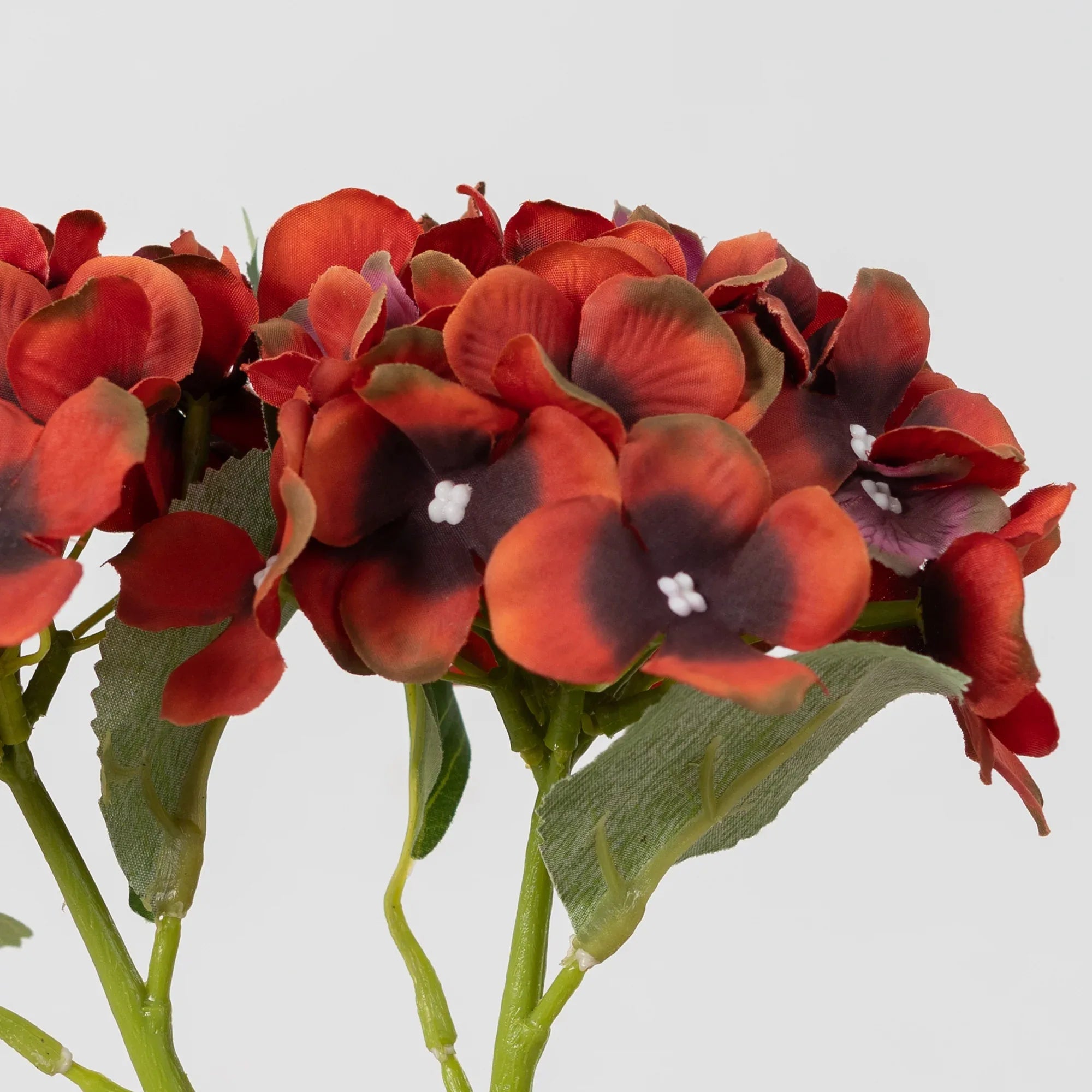 Elora Red Hydrangea Faux Flower 29 Cm in Red Colour - HomeTown