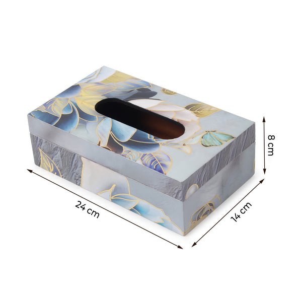 De Massion Azure Whisper Tissue Box dimensions