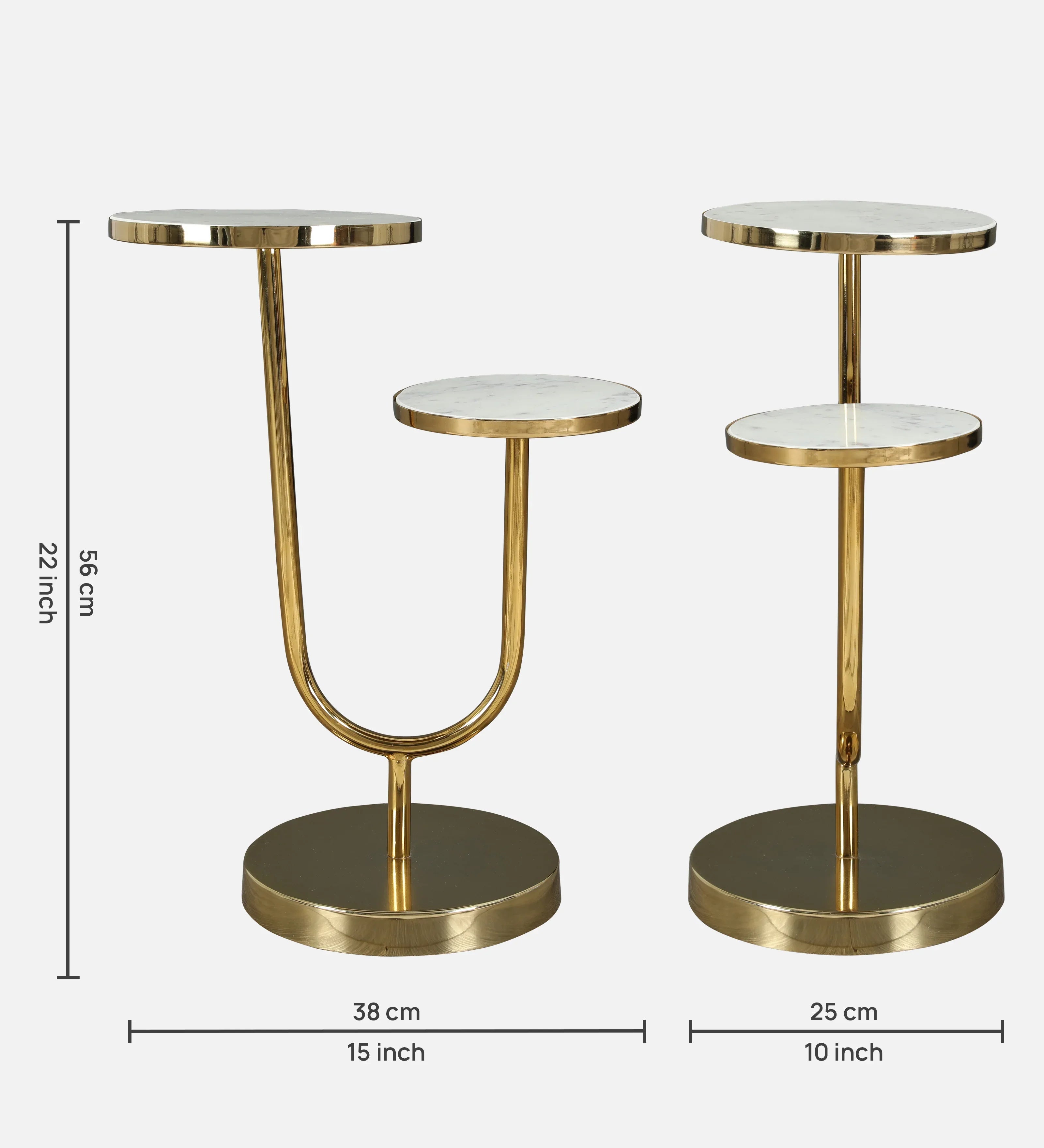 Marcel Metal Table in Gold Colour - HomeTown