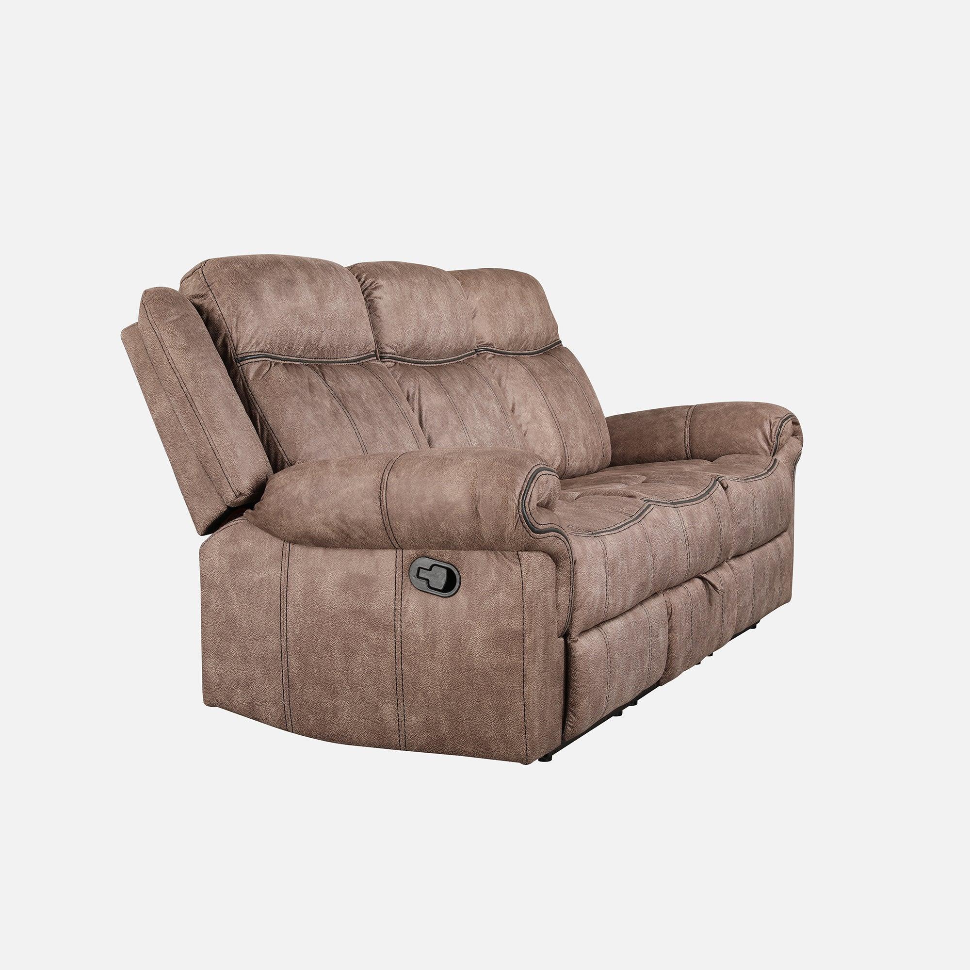 Enfield Fabric 3 Seater Recliner in Grey Colour - HomeTown