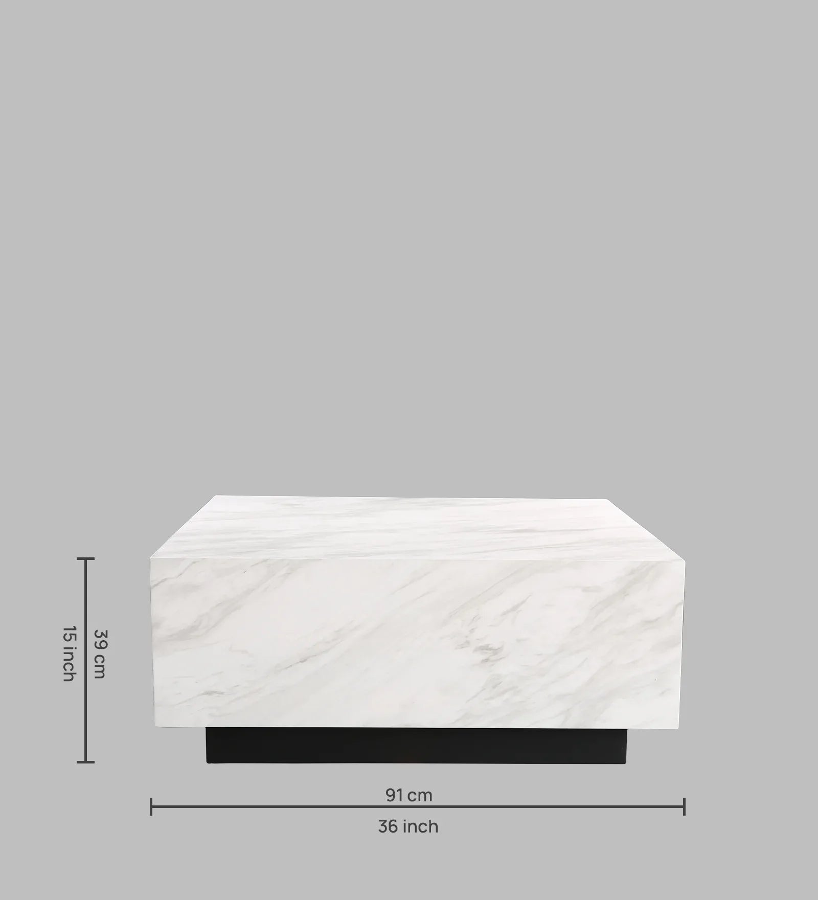 Garnet Marble Top Center Table in White Colour - HomeTown