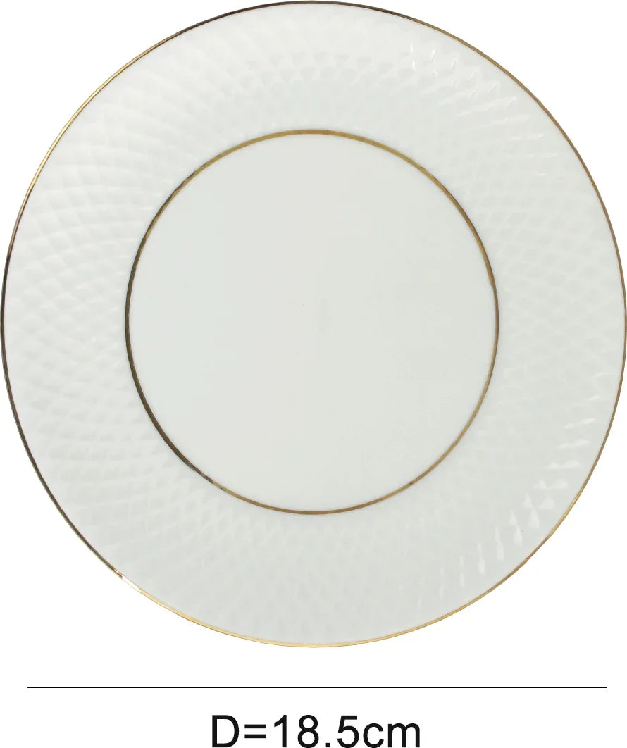 Royal Mezze Bone China Quarter Plate 18 Cm in White Colour - HomeTown