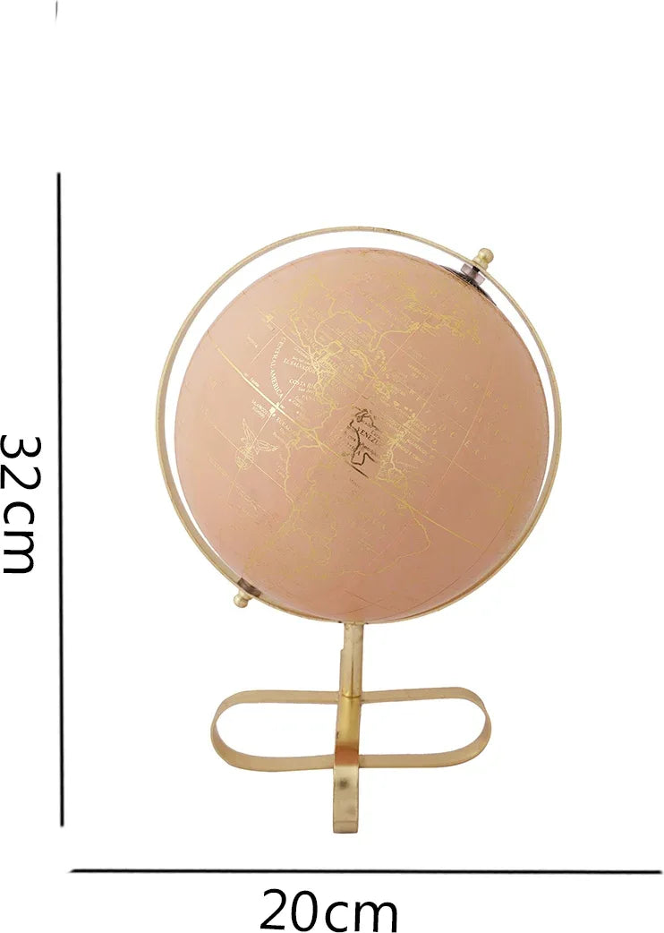 Rover Metal Globe 8 Inch in Blush-Gold Colour - HomeTown