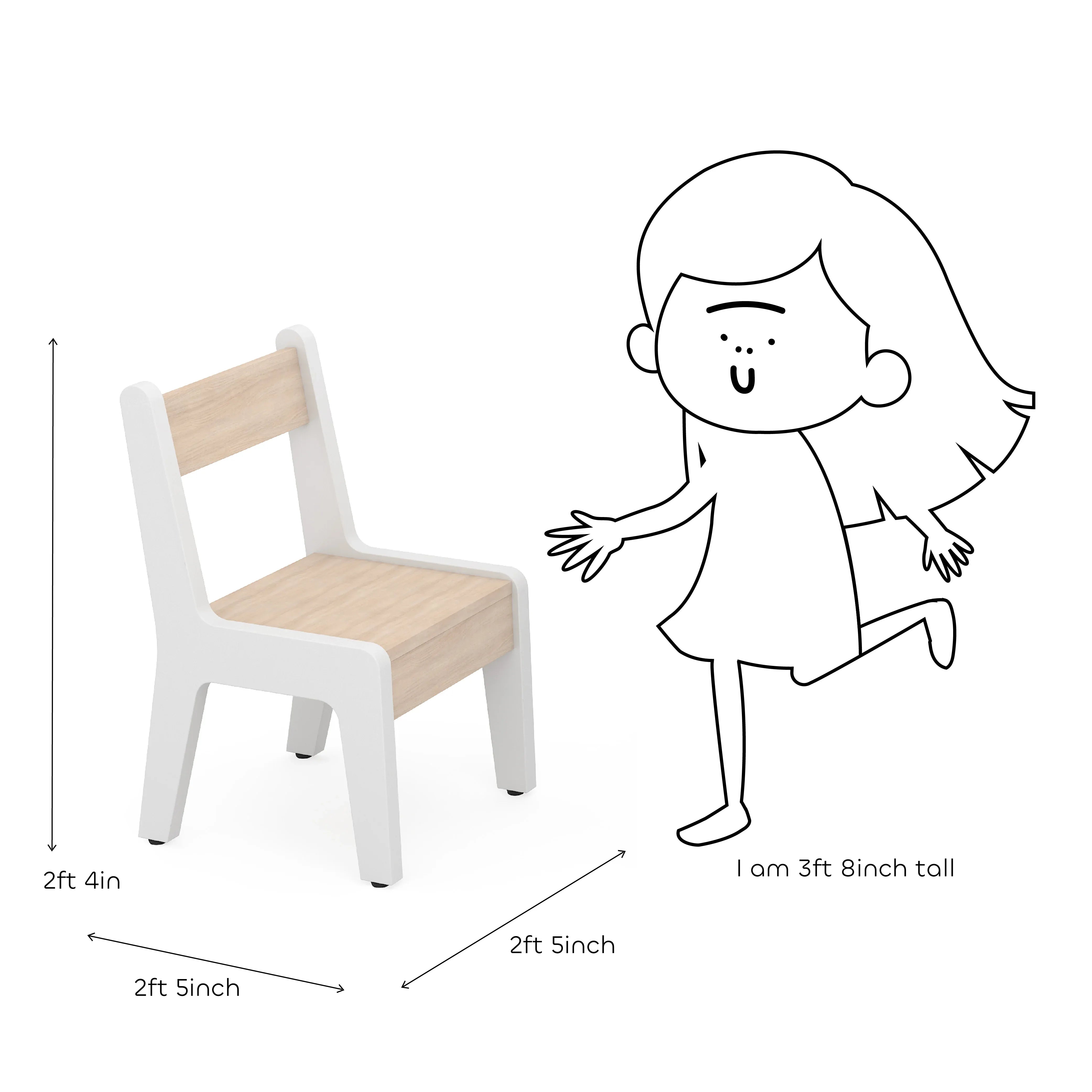 Roobik Activity Table & Chair in Chestnut Colour - HomeTown